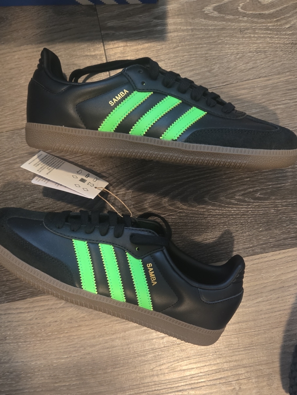 adidas Nwt Samba OG Black w/ Green Size 6 Youth
